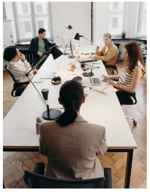 Negotiation Meeting with Woman at Desk